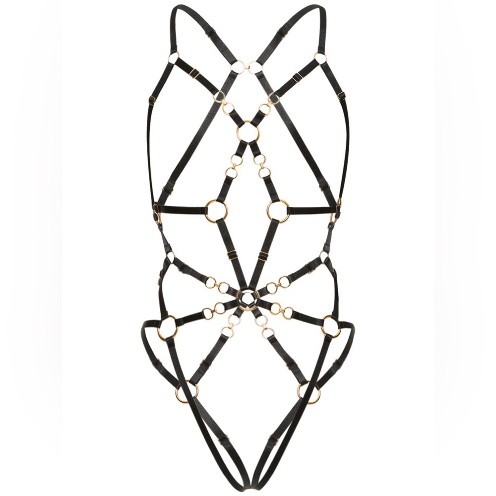 Bordelle Kleio Multi-style Harness Bodysuit In Black